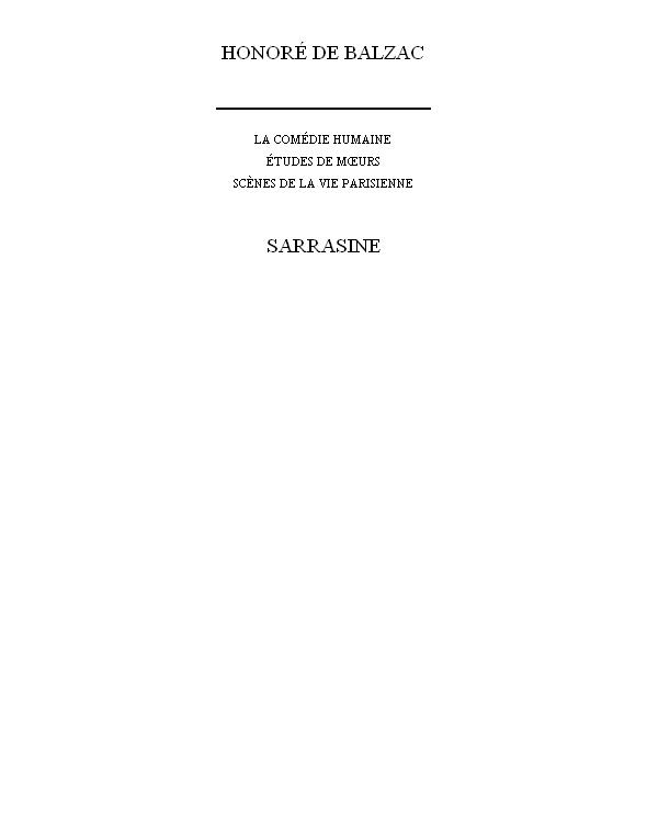 Sarrasine