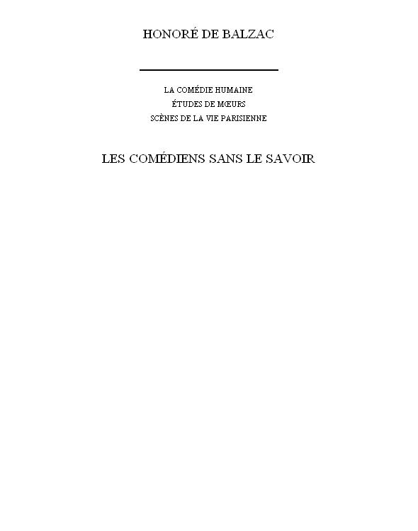 La Maison Nucingen Les Secrets De La Princesse De Cadignan Sarrazine Facino Cane Un Homme D'Affaires Les Comédiens Sans Le Savoir