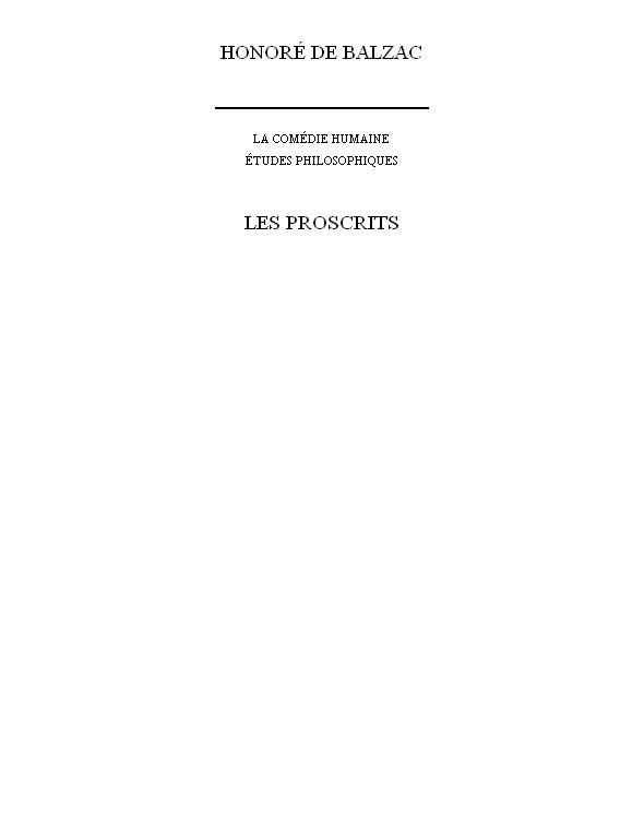 Études Philosophiques: Louis Lambert. Les Proscrits. Séraphita...