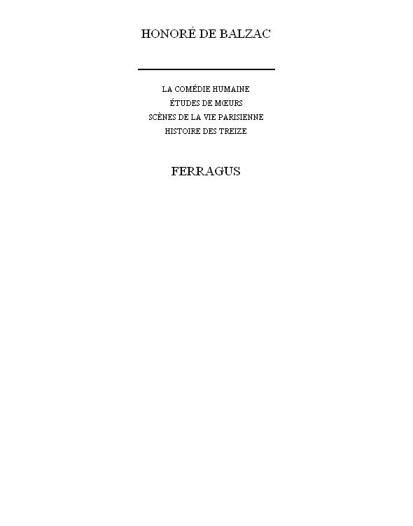 Ferragus (Webster's Japanese Thesaurus Edition)