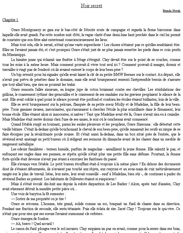 Trilogie Noire : Noir secret