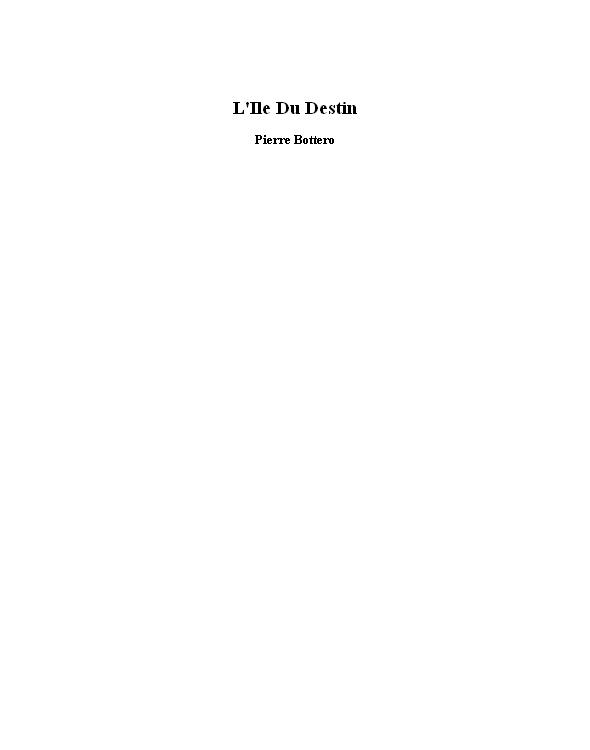 L'île Du Destin